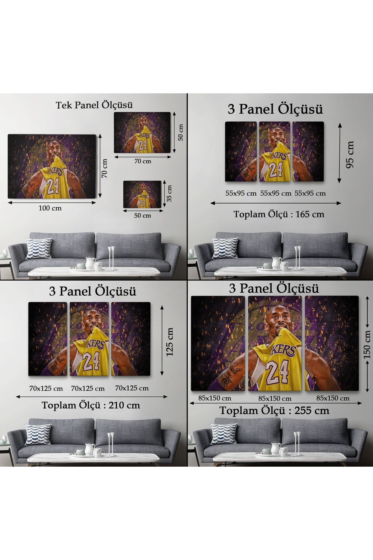 Kobe Bryant Los Angeles Lakers Kanvas Tablo / Black Mamba-5151