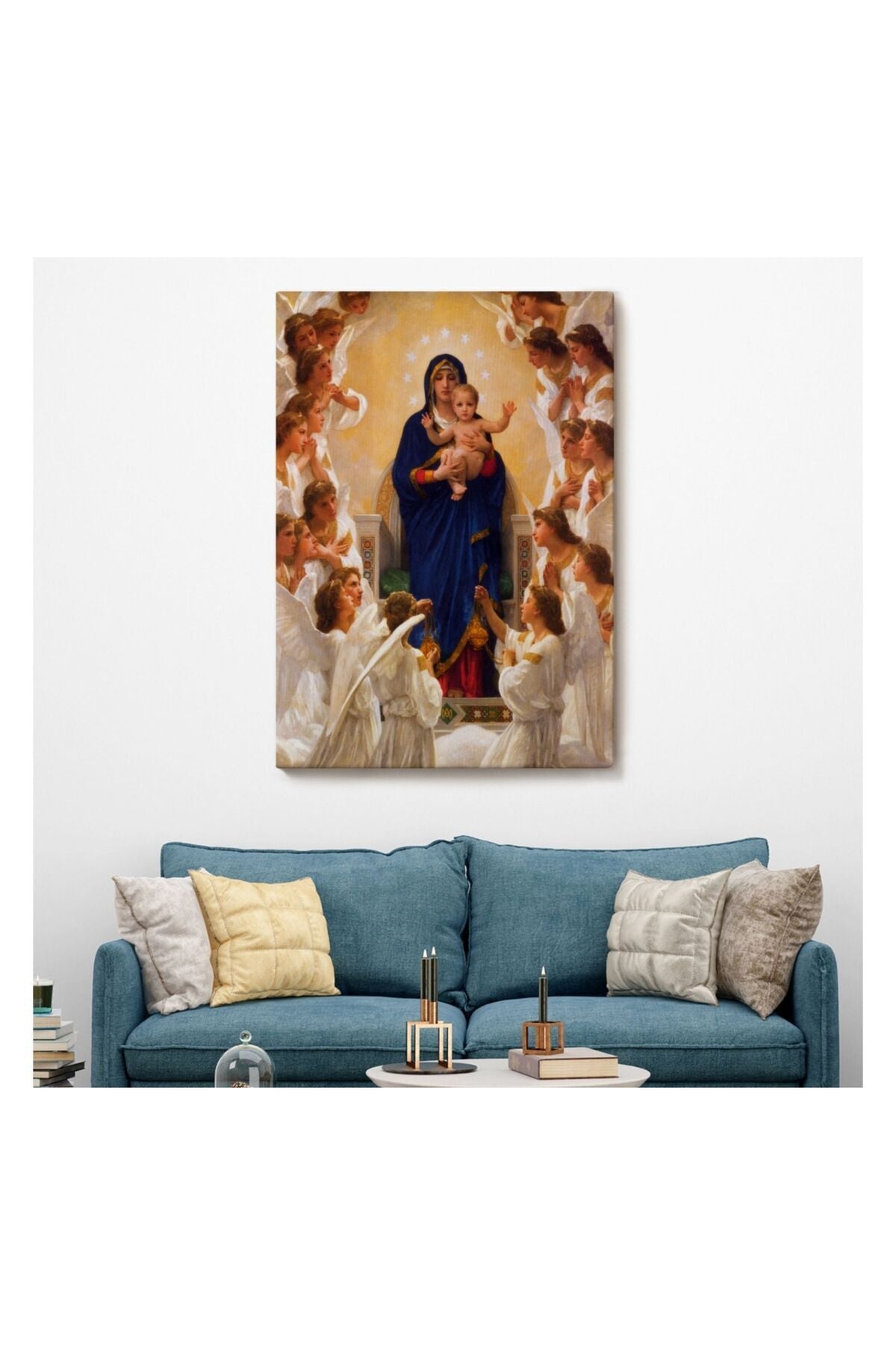 Kanvas Tablo, Duvar Dekoru, Hz Meryem ve Hz İsa Jesus Christ 6450 BUNGKNV