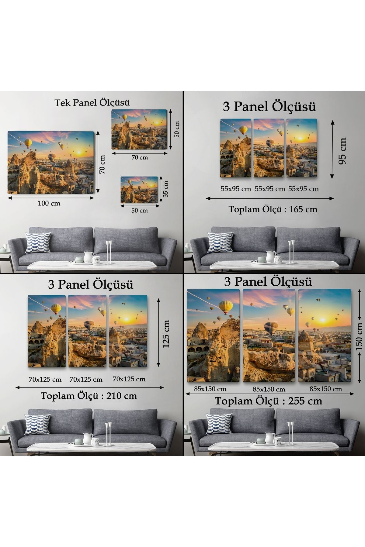 Göreme Kapadokya Manzarası Duvar Tablosu-1245