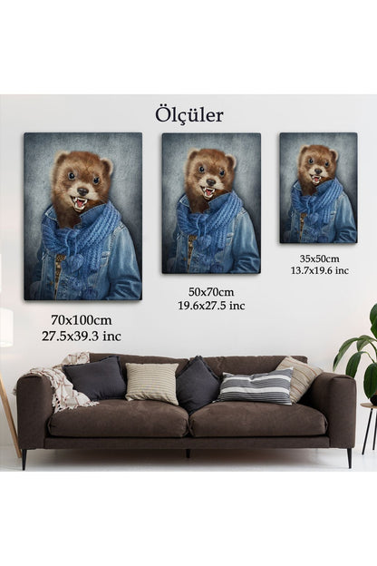 Simsar Kafalı İnsan Kanvas Tablo-4990