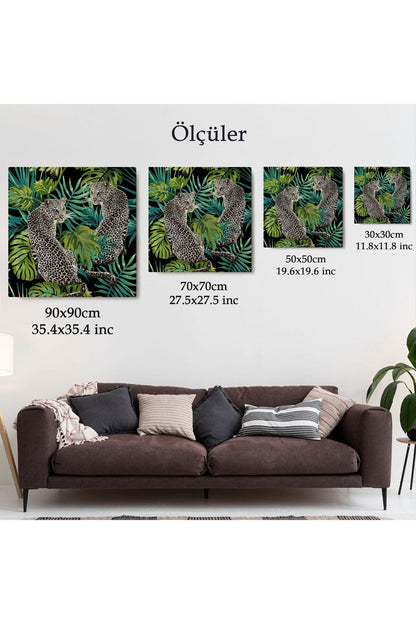 Leoparlar Dekoratif Kanvas Tablo-5813