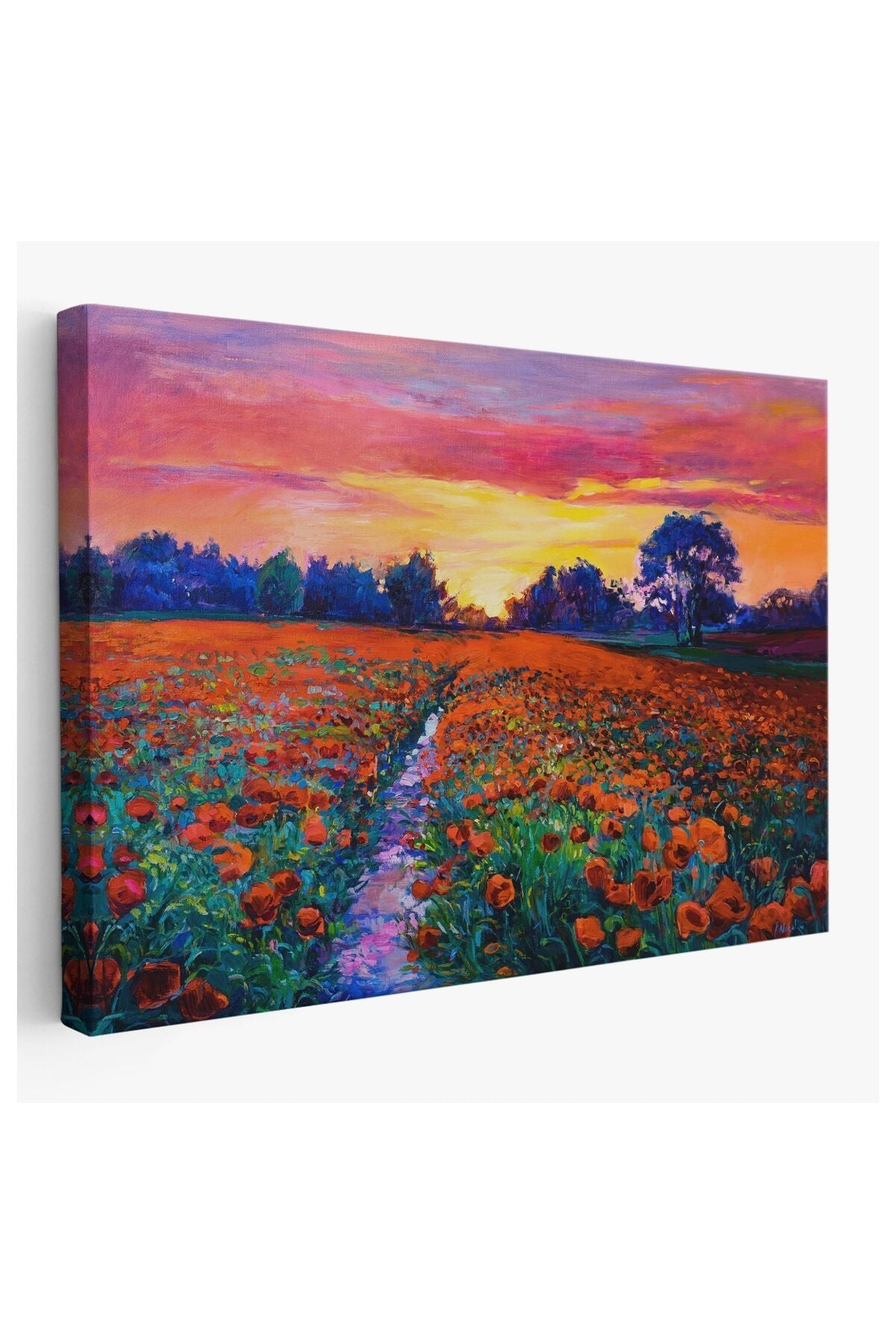 Kanvas, Duvar Tablosu, Dekoratif, Haşhaş Tarlası, Yağlı Boya 1211 EGKNV