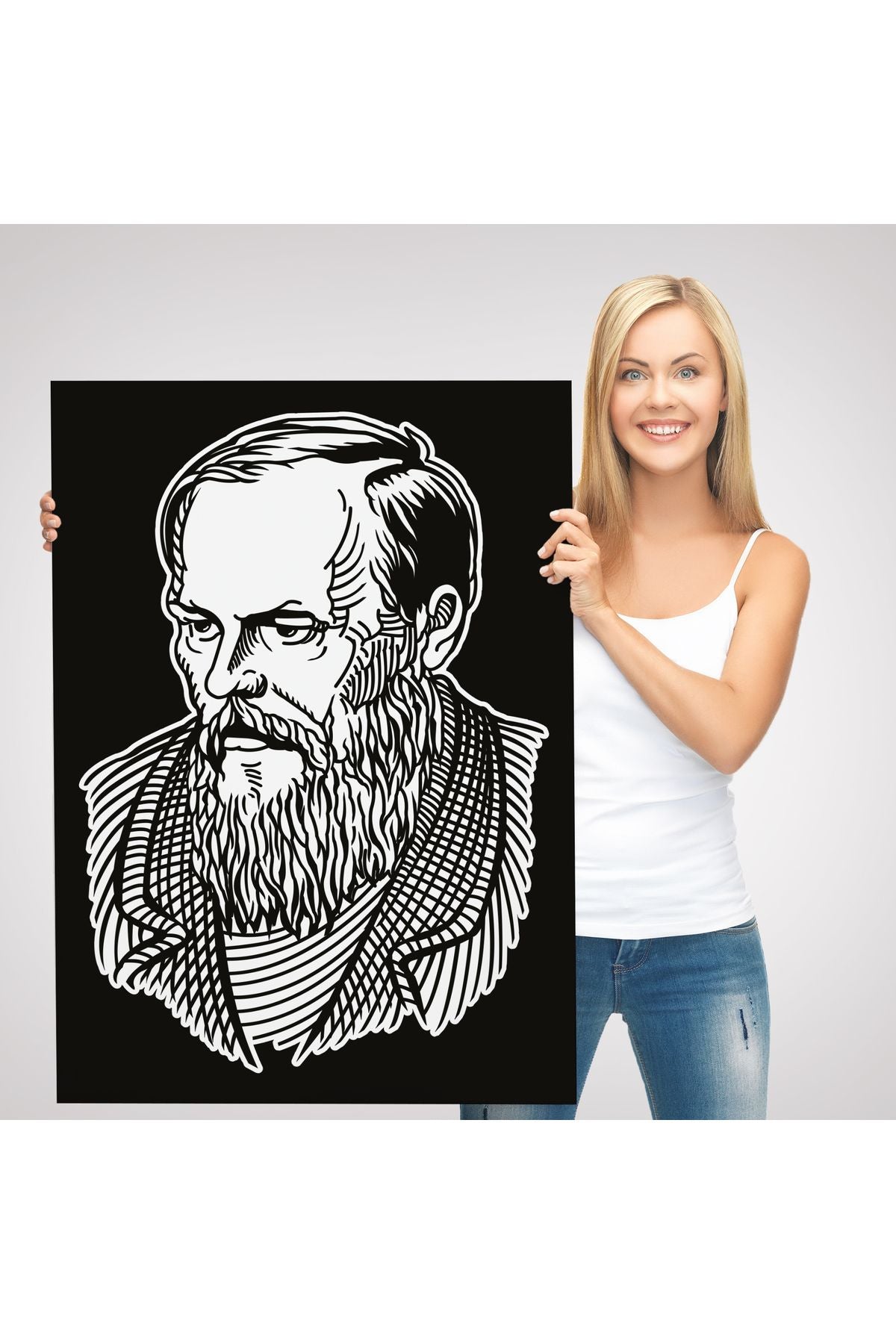 Fyodor Mihayloviç Dostoyevski Dekoratif Kanvas Tablo-5913