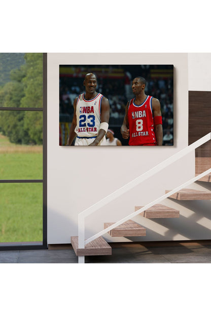 Michael Jordan ve Kobe Bryant Kanvas Tablo-5153