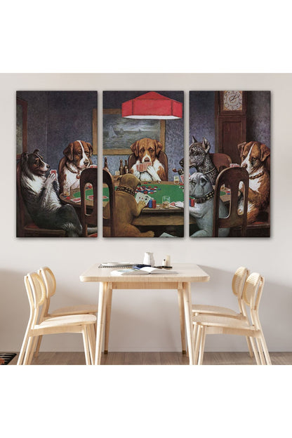 Cassius Marcellus Coolidge - Poker Oynayan Köpekler Eseri Kanvas Tablo-5170