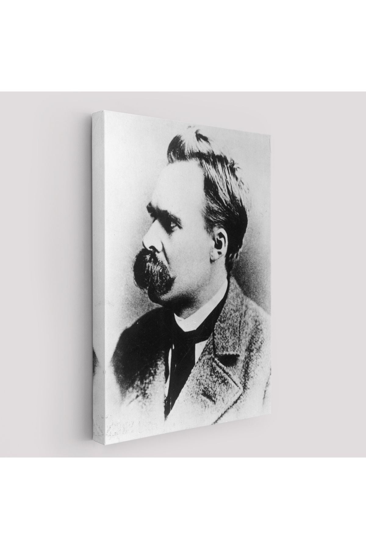 Friedrich Nietzsche Siyah Beyaz Dekoratif Kanvas Tablo-5963