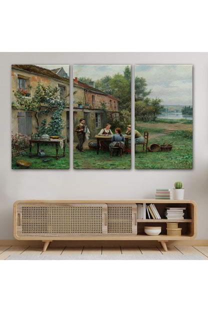 Bahçede Kahve Keyfi 19, Yüzyıl Tablosu-6529