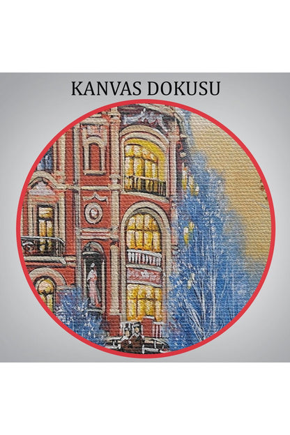 Ukrayna Kiev Eski Sokak Manzarası Dekoratif Duvar Tablosu-3695