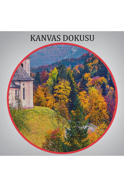 Hochkalter Dağı Maria Gern Kilisesi Ve Alpler Dekoratif Tablo-3679