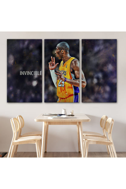 Kobe Bryant Invincible Black Mamba Kanvas Tablo-5086