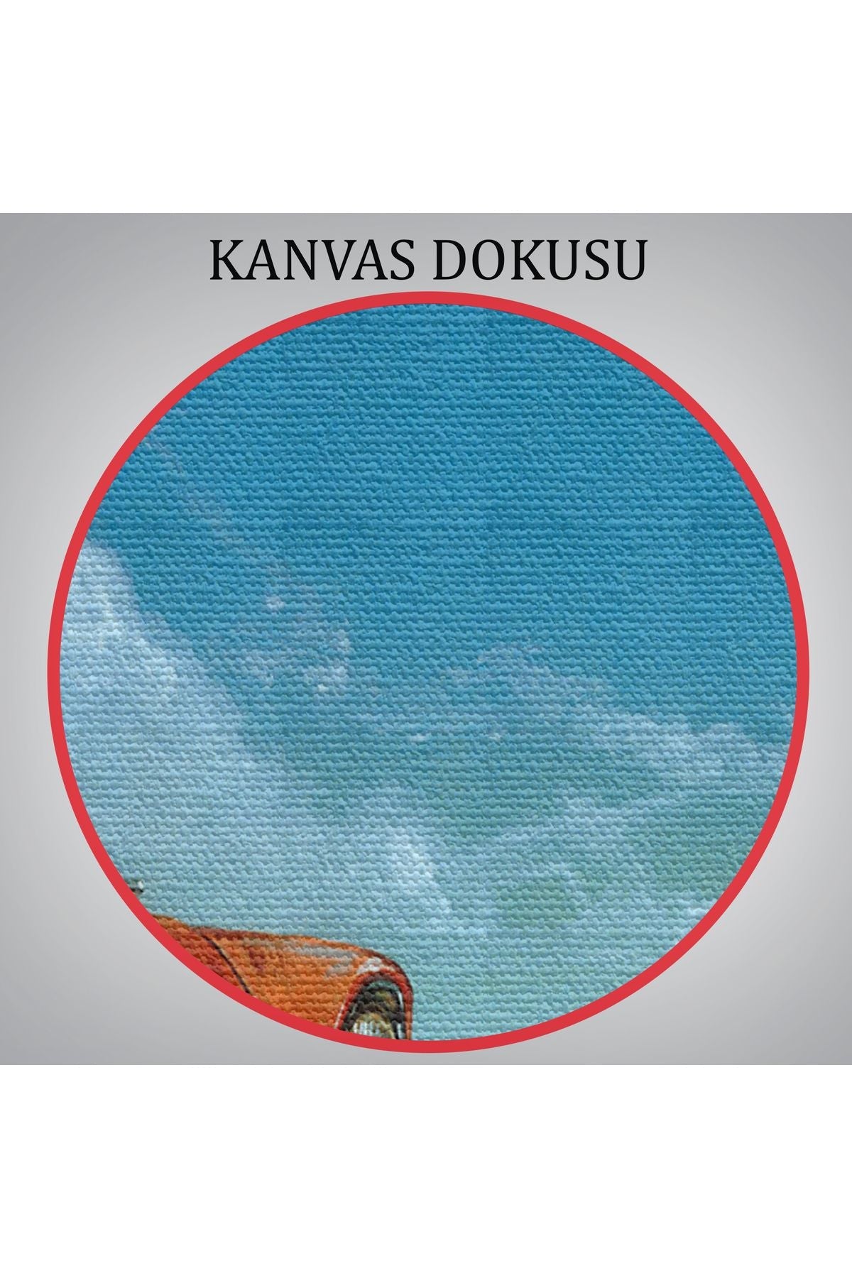 Kırmızı Klasik Araba Tablosu-6660