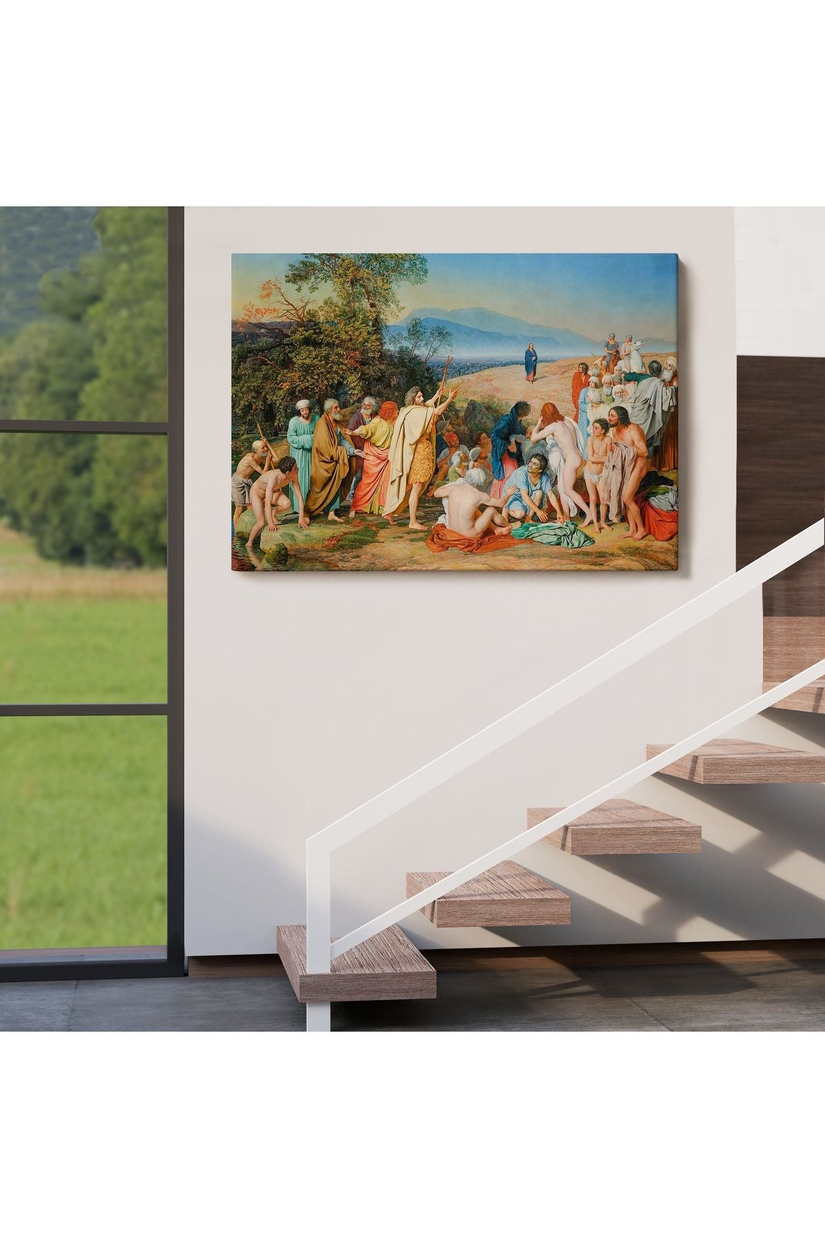 İsa'nın İnsanlara Görünüşü Tablosu - Aleksander Ivanov - The Apparition of Christ to the People-6539