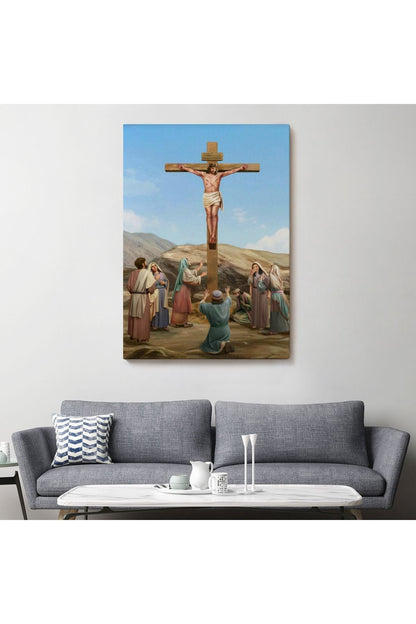 Isa'nın Çarmıha Gerilmesi Kanvas Tablo-5236