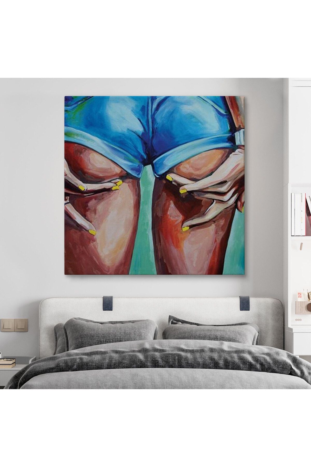 Kadın Poposu Tablo, Renkli Kadın Kanvas Tablosu-5848