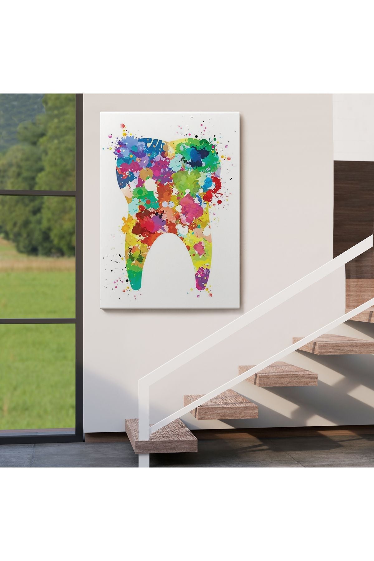 mdm 001seri Renkli Diş, Diş Hekimi Duvar Tablosu-6153