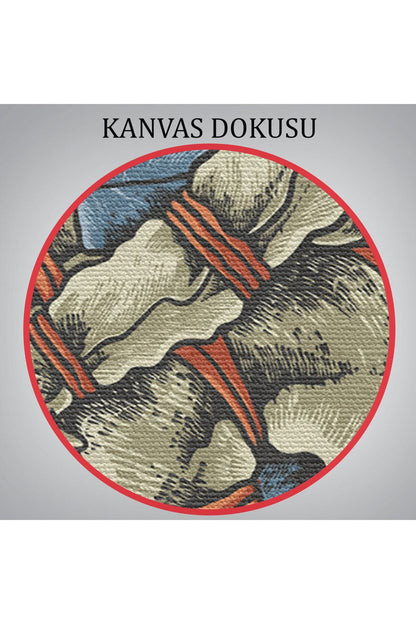 Dünya Üzerinde Dinlenip Kahve İçen Astronot Kanvas Tablo-5098