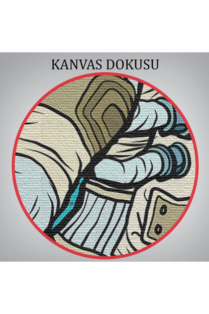 Özel Tasarım, Dekortif BaskıUzaya Giden Astronot Kanvas Tablo-5073