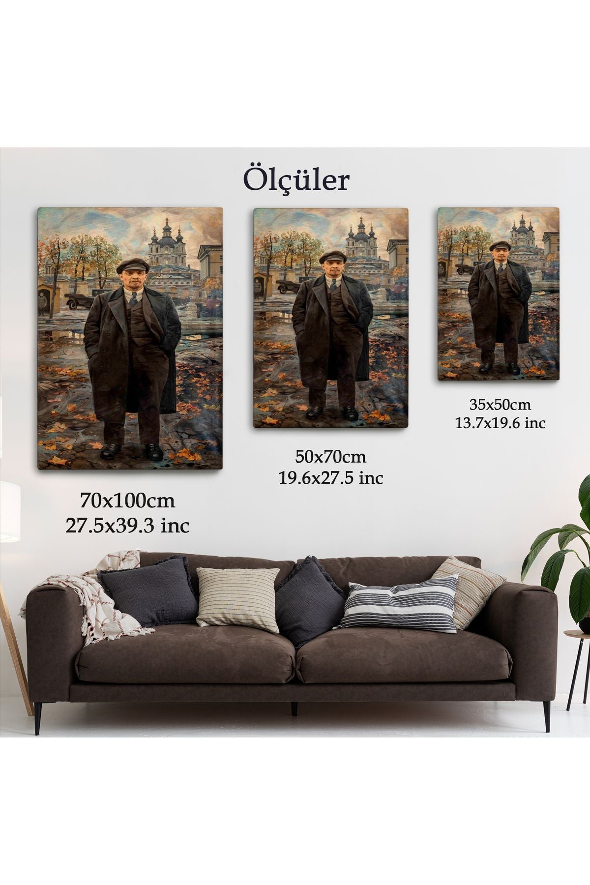 Vladimir Lenin  Sovyet Dönemi Rusya Dekoratif Duvar Tablosu-6194