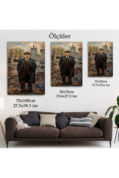 Vladimir Lenin  Sovyet Dönemi Rusya Dekoratif Duvar Tablosu-6194
