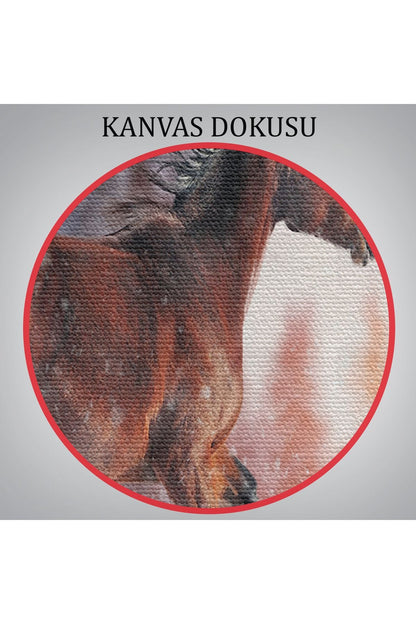 Karda Koşan At Dekoratif Kanvas Tablo 1133