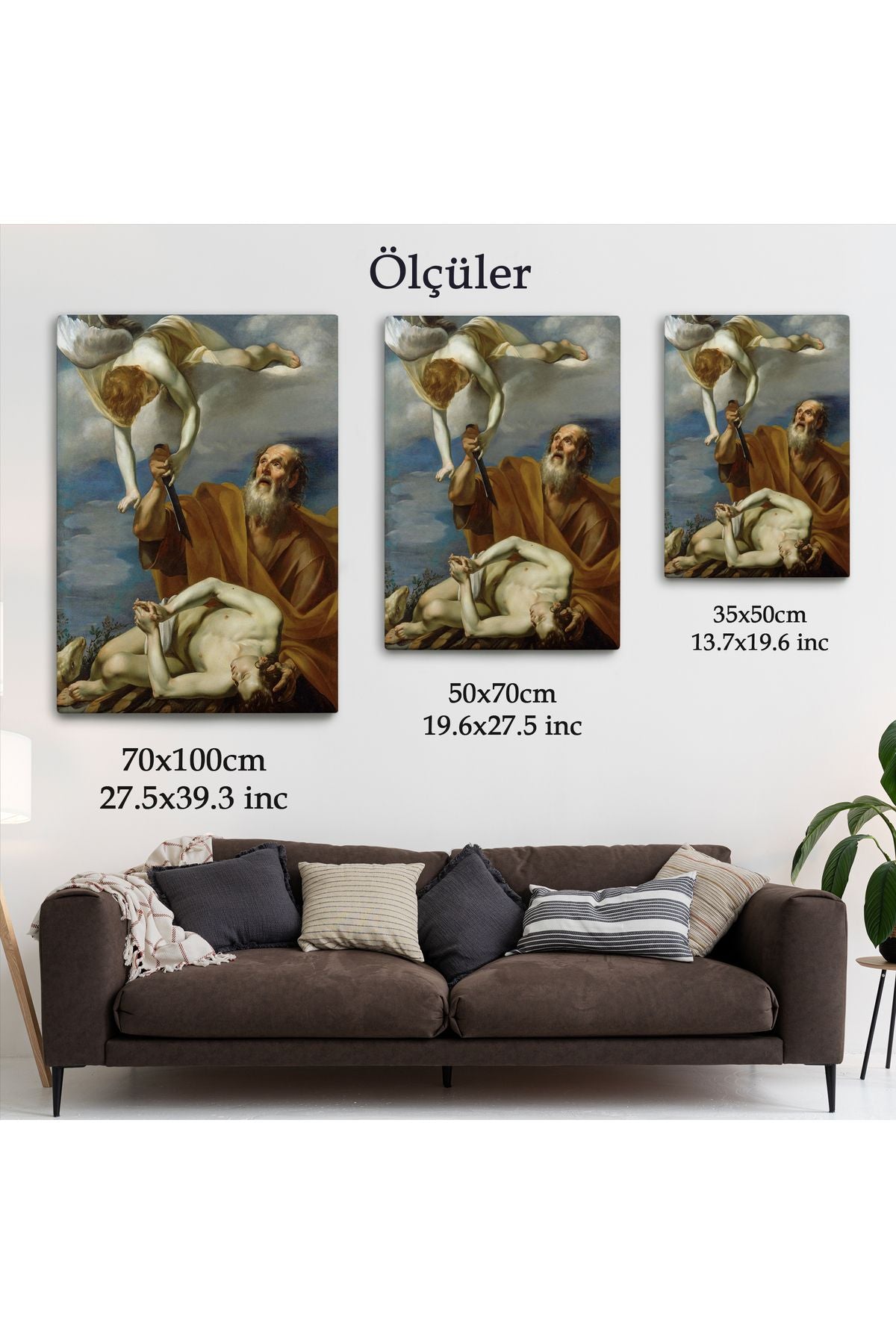 İshak'ın Kurban Edilmesi, Orazio Riminaldi Kanvas Tablo-5290