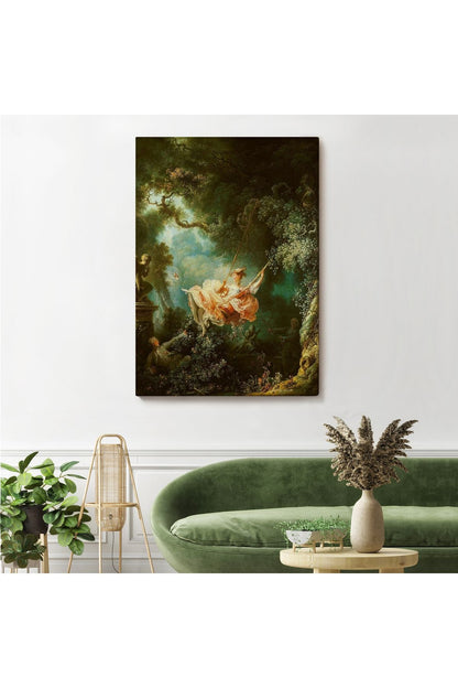 Jean-Honore Fragonard Salıncağın Mutlu Kazaları Tablosu-6253