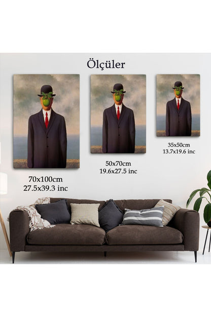 Renee Magritte'in Adamın Oğlu İsimli Eseri Kanvas Tablo-5132