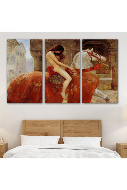 Lady Godiva Tablosu - At Üstünde Çıplak Kadın-6583