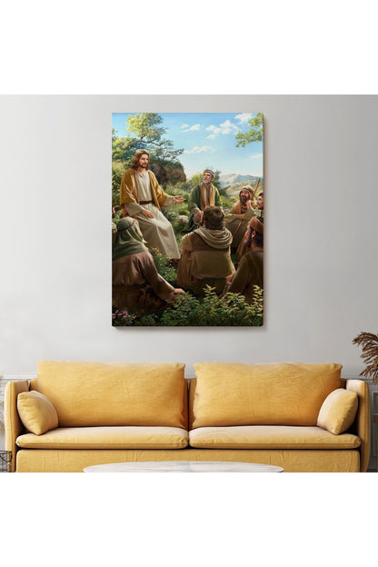 İsa Mesih Havarilerine Ders Veriyor, Hristiyan Hediye Tablosu Jesus Christ -6382