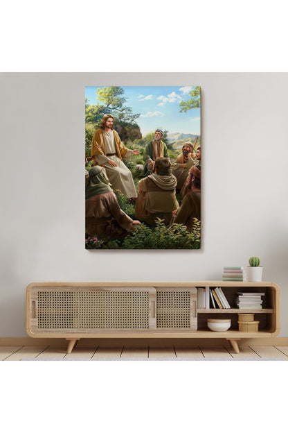 İsa Mesih Havarilerine Ders Veriyor, Hristiyan Hediye Tablosu Jesus Christ -6382