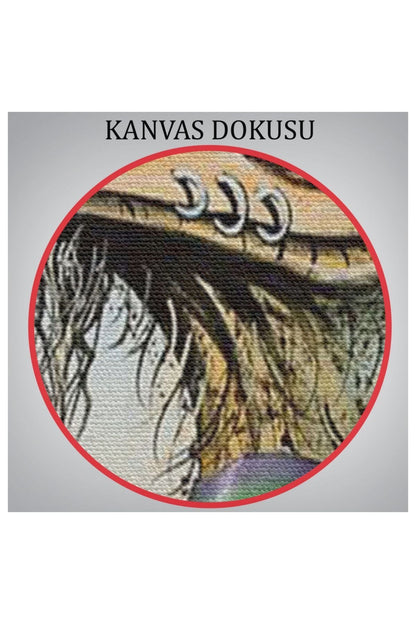 Kanvas, Duvar Tablosu, Dekoratif, Hippi Devekuşu Hayvan Temalı 6181 EGKNV