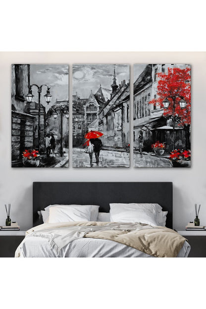 Kanvas Tablo, Duvar Dekoru, Yağlıboya Görünüm Budapeşte Sokakları Macaristan 3546 BUNGKNV