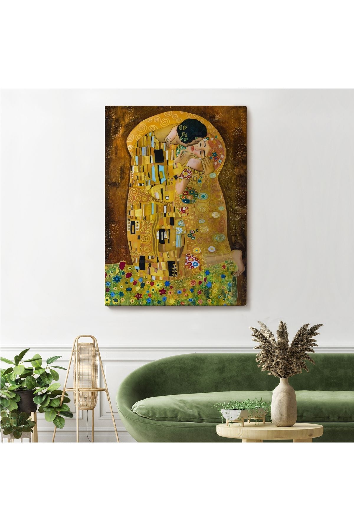 Gustav Klimt'in The Kiss İsimli Eseri Kanvas Tablo-5128
