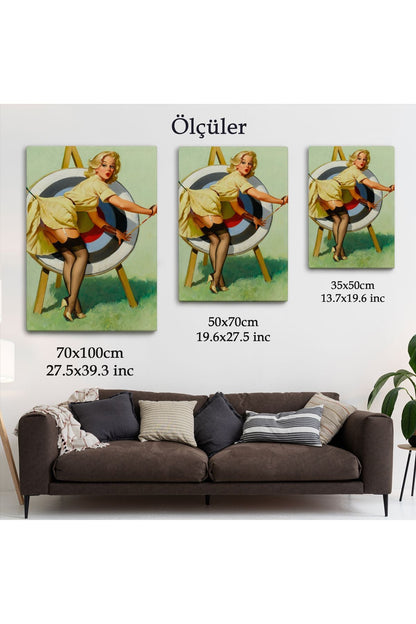 Tshp seri001 Sexi Okçu Kadın Dekoratif Duvar Tablosu-6433