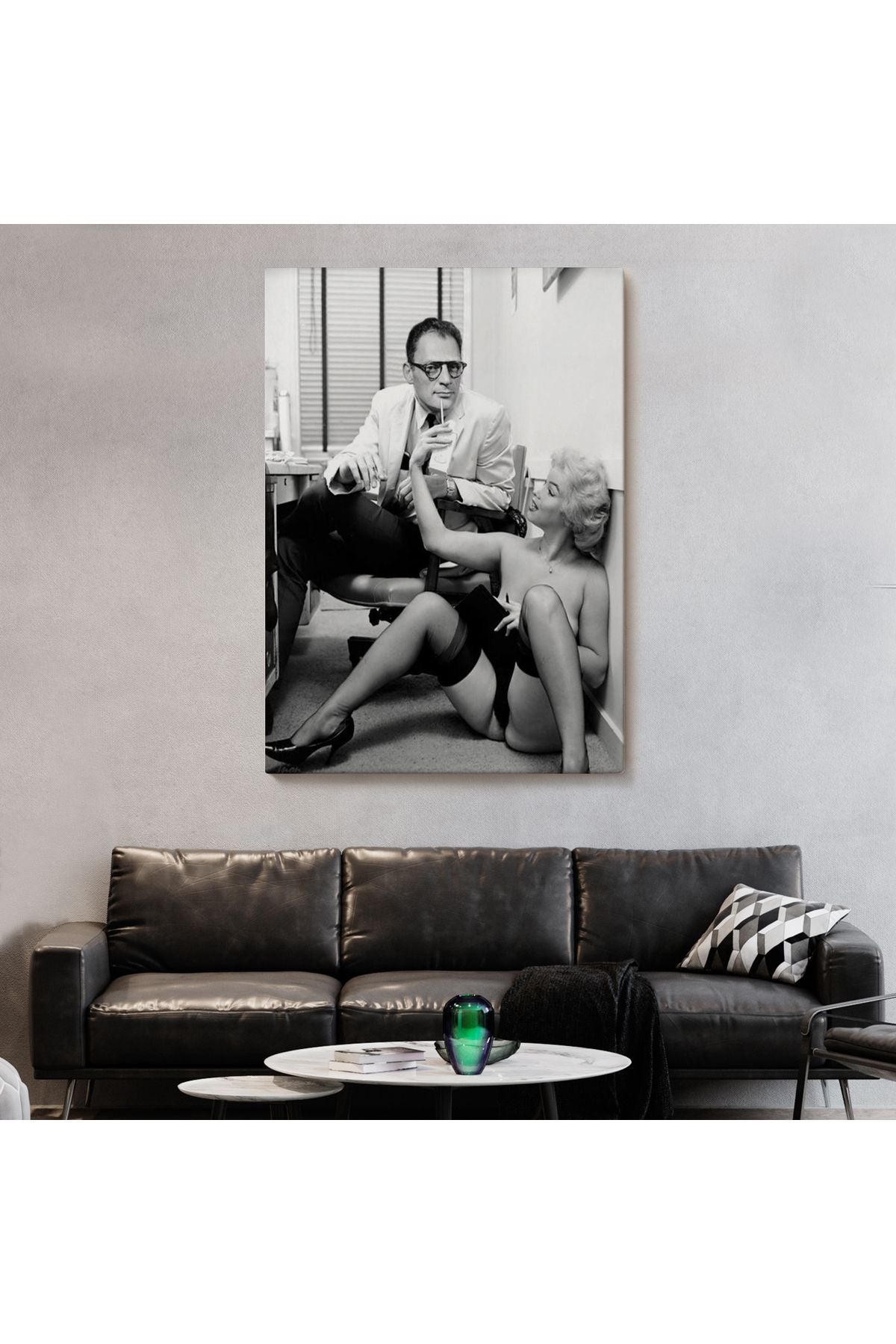 Marilyn Monroe ile Arthur Miller Duvar Tablosu-6063