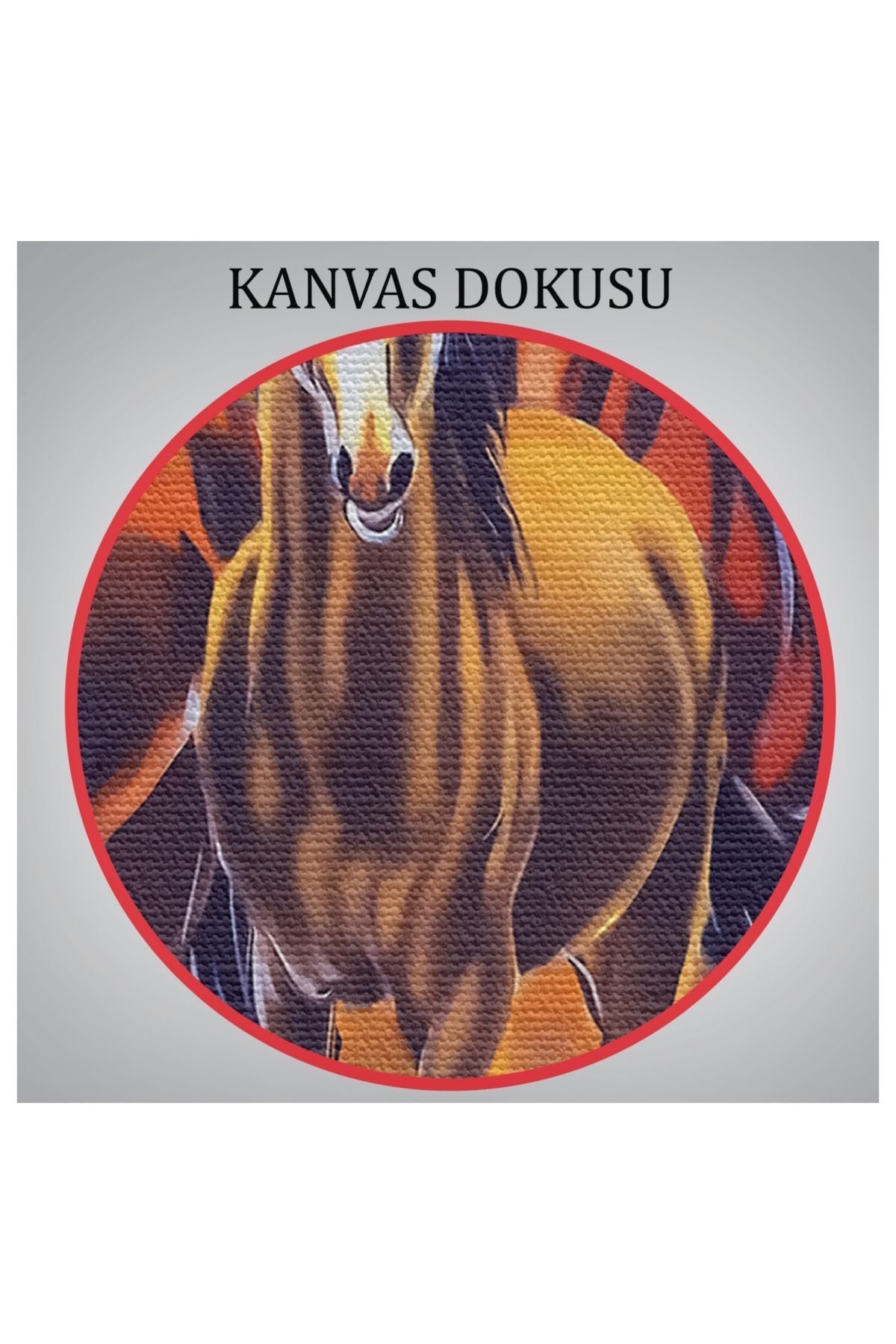 Kanvas, Duvar Tablosu, Dekoratif, Yağlıboya Görünüm Koşan Atlar 3630 EGKNV