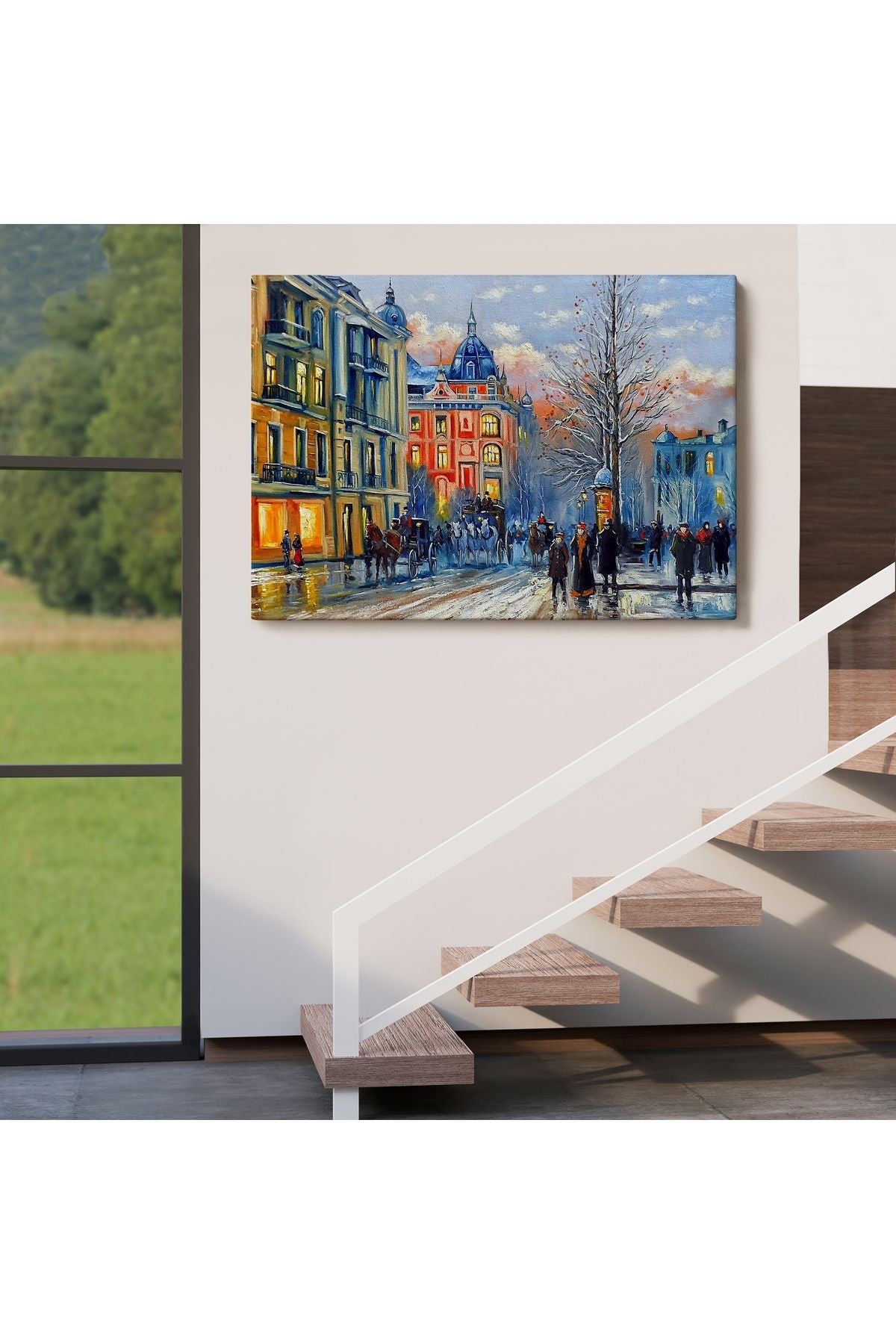 Kiev Ukranya Yağlıboya Görünüm Dekoratif Kanvas Tablo-3513