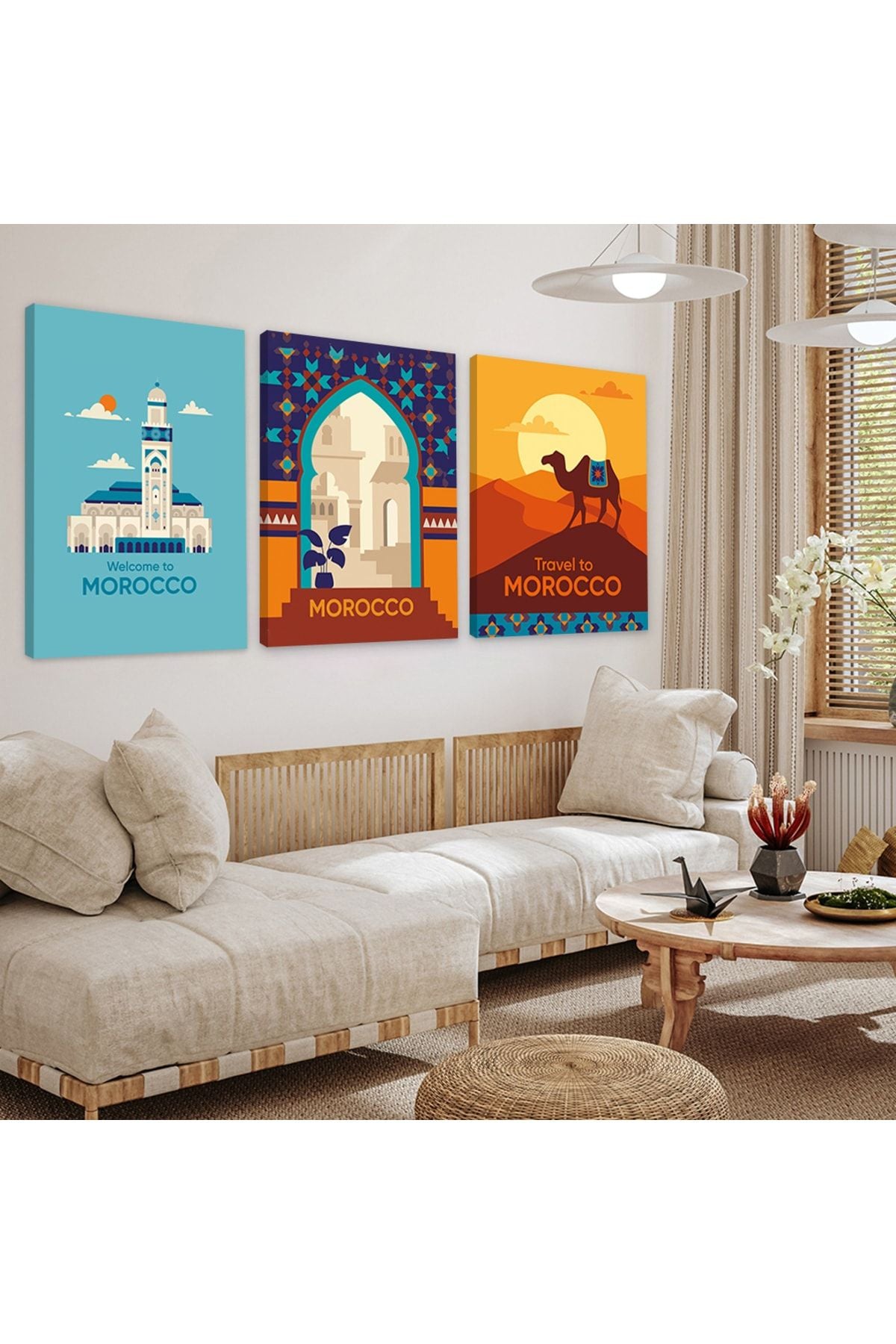 Travel 3'Lü Kanvas Tablo