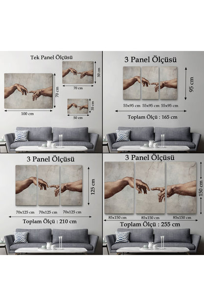 Ademin Yaratılışı Michelangelo Kanvas Tablo-3753