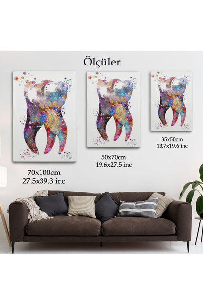 Renkli Diş, Diş Hekimi Duvar Tablosu-6283