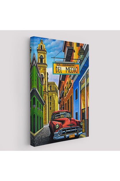 La Bodeguita Cuba Car Duvar Tablosu-6457