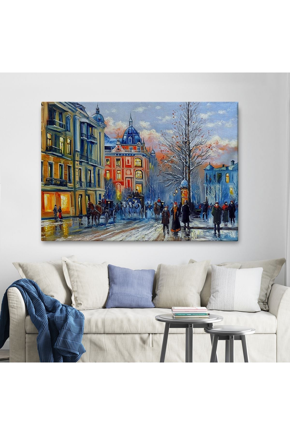 Kiev Ukranya Yağlıboya Görünüm Dekoratif Kanvas Tablo-3513