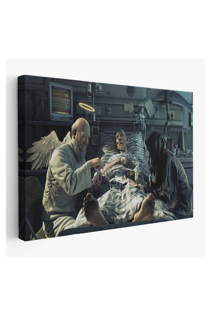 Kanvas Tablo, Duvar Dekoru, Ölüm Meleği Azrail Çalışıyor ve Kumar Oynuyor 5373 BUNGKNV