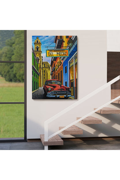 La Bodeguita Cuba Car Duvar Tablosu-6457