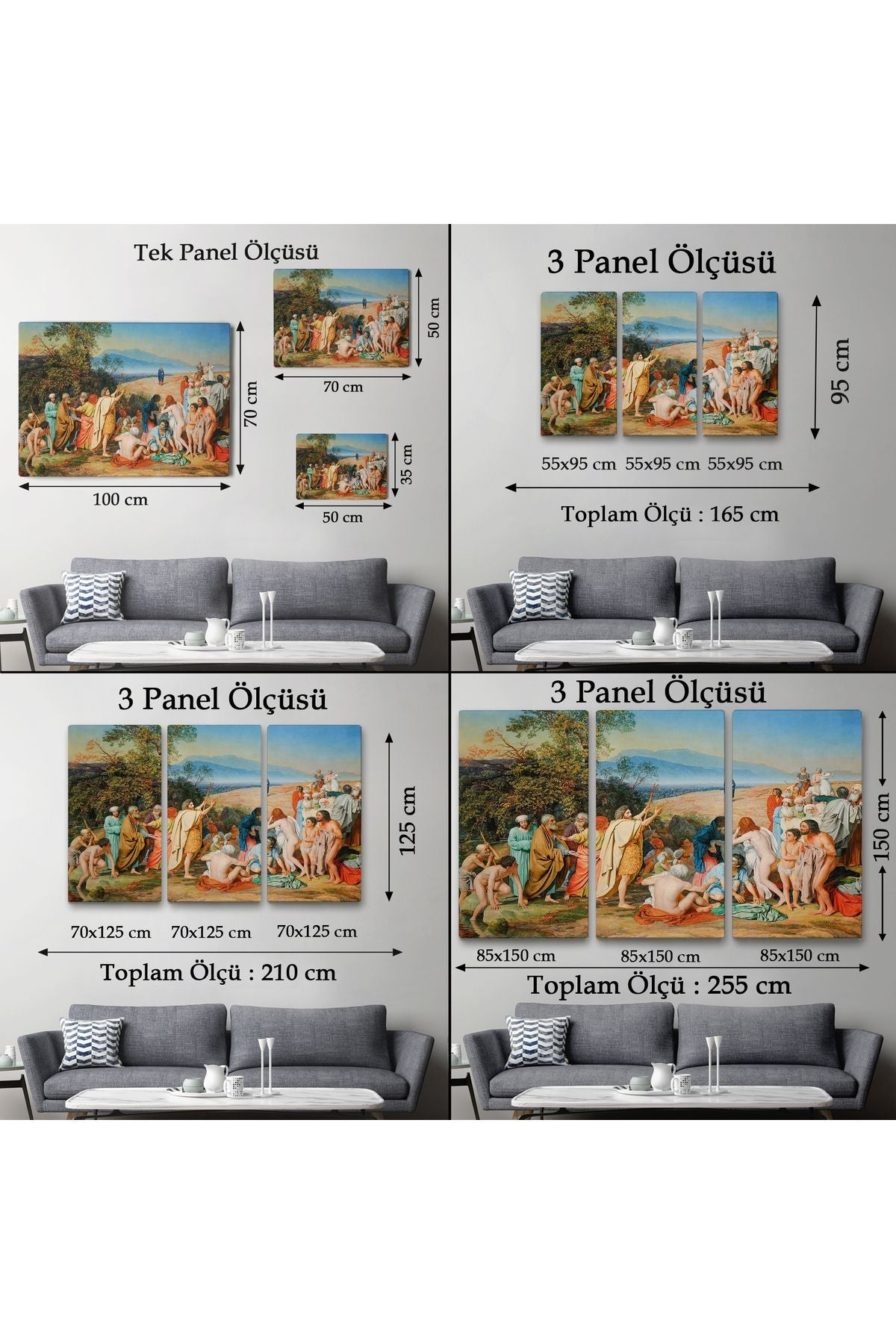 İsa'nın İnsanlara Görünüşü Tablosu - Aleksander Ivanov - The Apparition of Christ to the People-6539