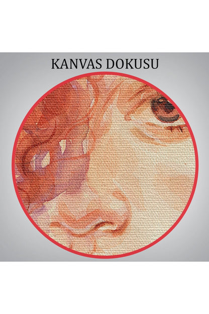 Afrikalı Kadın Suluboya Görünüm Dekoratif Kanvas Tablo-3732