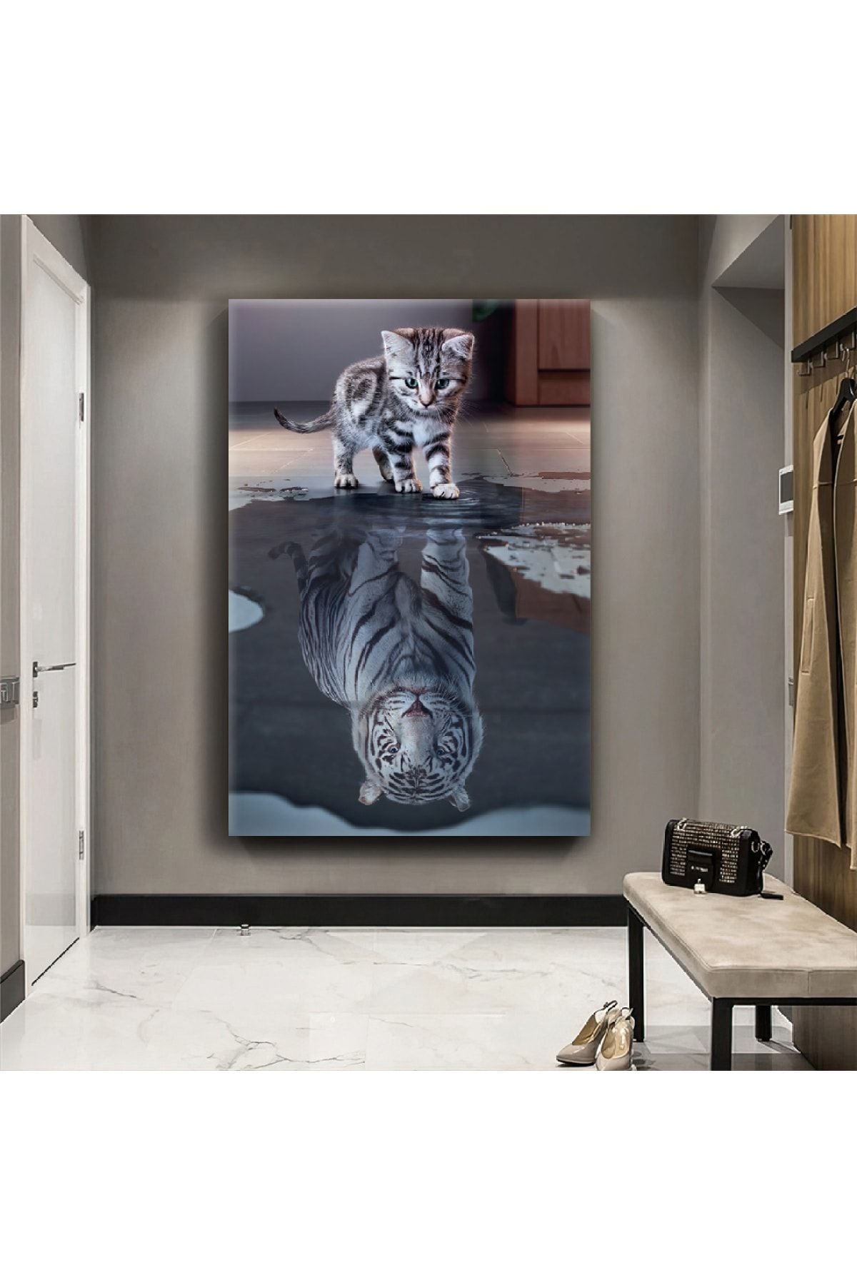 Kedi Kaplan Kanvas Tablo