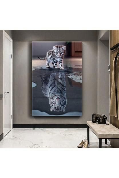 Kedi Kaplan Kanvas Tablo