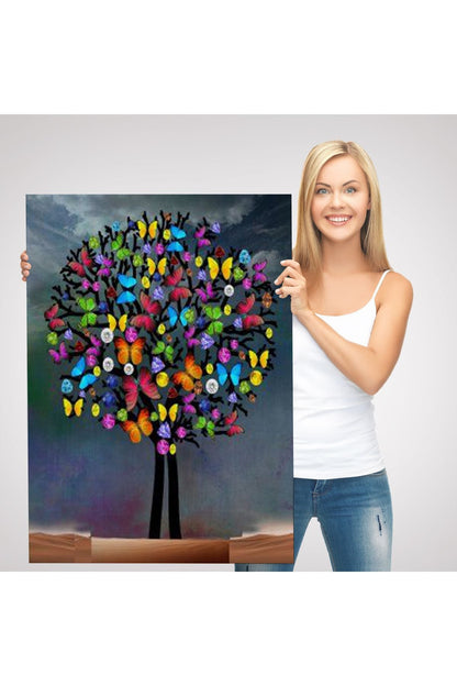 Kanvas Tablo, Duvar Dekoru, Kelebek Ağacı 6050 BUNGKNV
