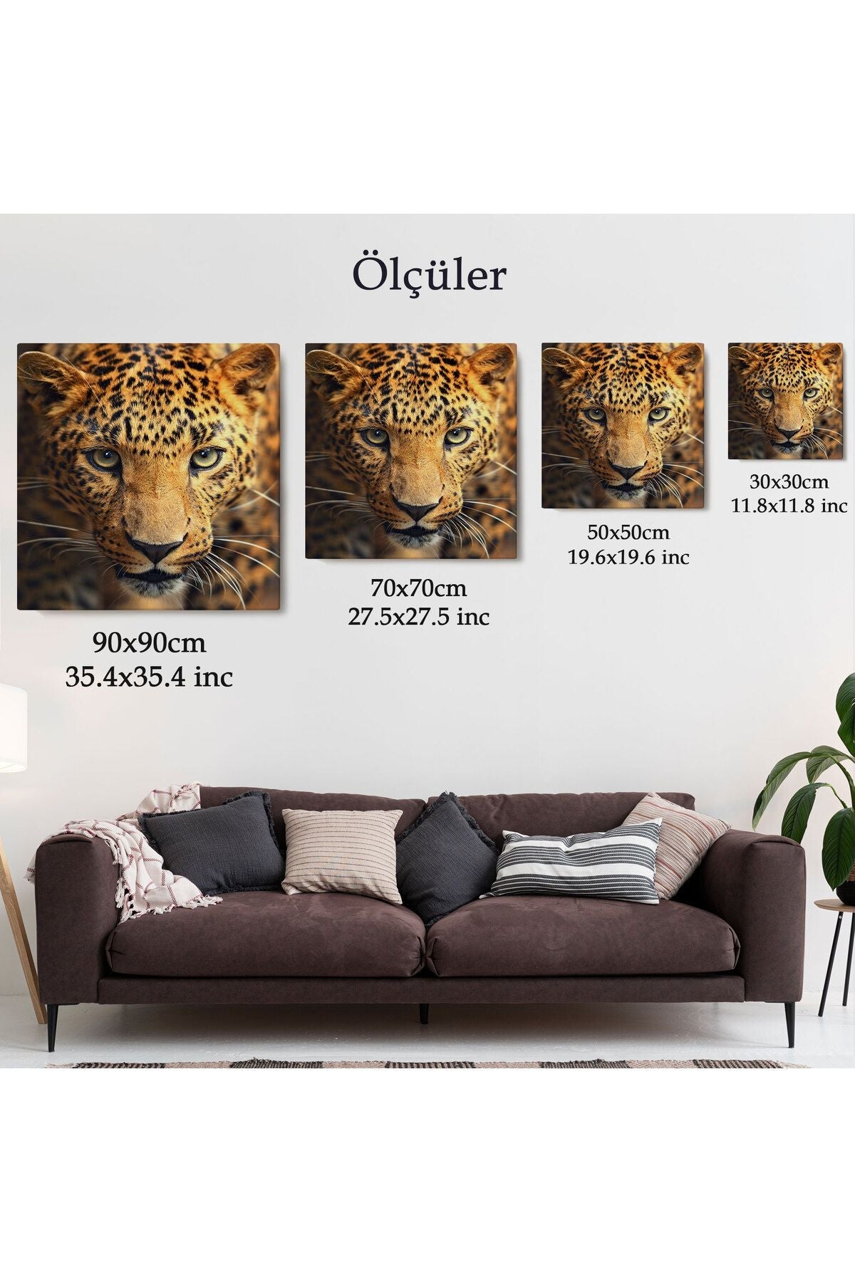 Leopar Dekoratif Kanvas Tablo-5811